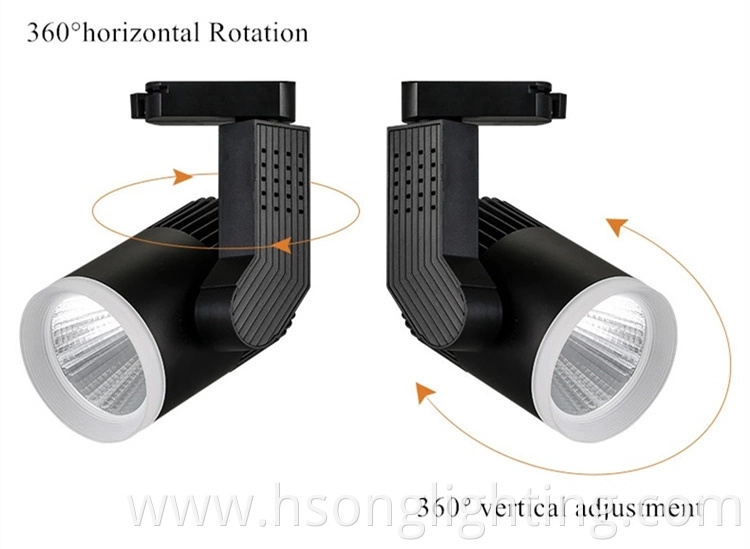 High quality modern adjustable led cob magnetic lighting track full watt led track lights for indoor lighting